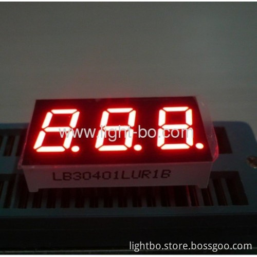 Common Cathode 3 Digit 0.4" Ultra Bright Red 7 Segment Led Numeric Displays